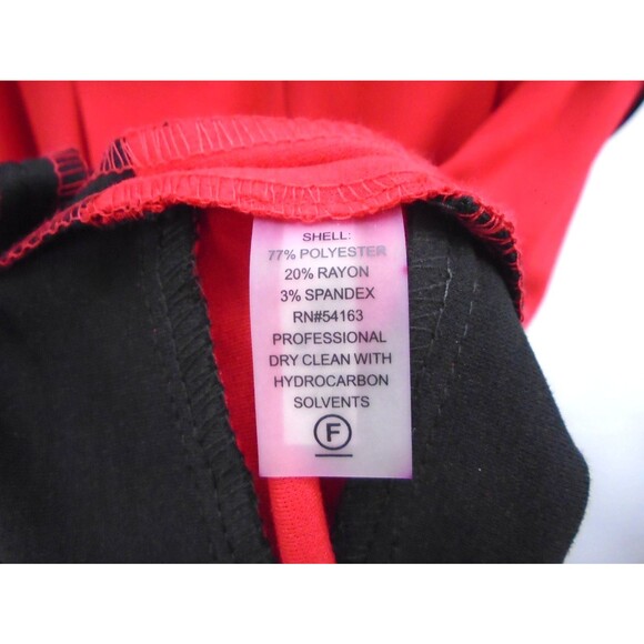 Calvin Klein Women's Fit & Flare Sleeveless Dress Size 8 Belted Red Striped Hem - Picture 10 of 10